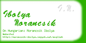 ibolya morancsik business card